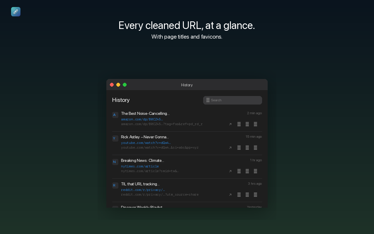 Untracker history on macOS